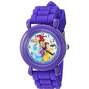 DISNEY Girls' Ariel Analog-Quartz Watch with Silicone Strap, Purple, 16 (Model: WDS000148)