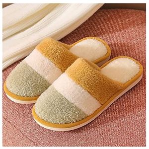 LYHYDMA Katoenen pantoffels Leuke Zachte Pluche Katoenen Schoenen Winter Antislip Vloer Slippers Unisex Thuis Indoor Warm Harige Paar Slippers Vrouwen Schoenen Slaapkamer (01,36-37)