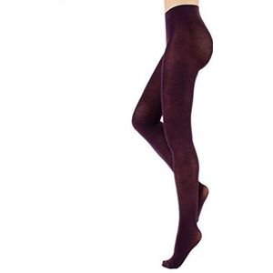 CALZITALY Wol, damessokken, panty voor dames, merinowol, winterpanty, zwart, grijs, navy, paars, bruin, beige, bordeaux, groen, S, M, L, XL, 100 denier, Made in Italy, Paars, S