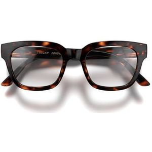 London Mole® Tricky leesbril | Koele vierkante/rechthoekige/trapeziumvormige lezers | Heren dames unisex | Veer scharnieren