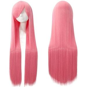 Pruiken Haarpruiken Luchtvolume Hoge temperatuur Zachte zijde Bulkhaar Lang zijdeachtig recht Big Wave-haar Synthetische pruik, 3.2FT Pruiken Dames (Color : 9)