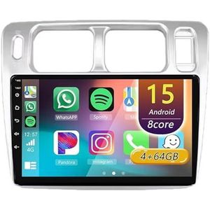 Android 15 Radio,voor Mitsubishi Pajero iO 1998-2007, 9 Inch Touchscreen 2 Din Autoradio Met Wireless CarPlay Android Auto Bluetooth WIFI GPS-navigatie Swc(A 4core (2G+32G))
