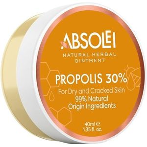 Absolei - Propolis Zalf - Natuurlijke 30% Propolis Zalf voor Jeukende Droge en Gebarsten Huid - 40 ml