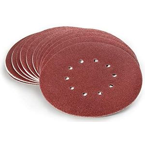 Wabrasive Gipsplaten schuurschijven 225 mm klittenband | 50 stuks | korrel 80 | schuurpapier 225 mm klittenband 10 gaten | Geschikt voor muur en plafond schuurmachines, Flex schuurgiraffe giraffe gipsplaat