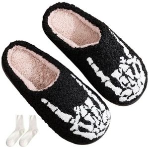 Halloweenpantoffels for dames, heren Fuzzy Memory Foam pantoffels Gezellige comfortabele pluche warme huispantoffels(Style 5,44-45)