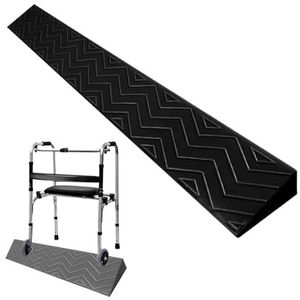 Zwart,100x13x6cm,Drempelhellingen, Antisliphellingen Voor Binnen Voor Rolstoel-Scooterreinigingsrobots, Geschikt Voor Deuropeningen, Trappen, Treden, Elektrische Scooters