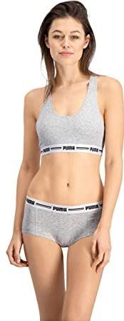 PUMA Dames Short Top Thee-shirt, gemengd grijs, L