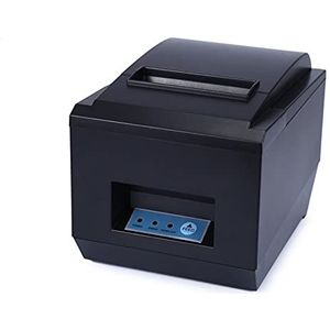 Etiketprinters 80mm Thermische ontvangstprinter Auto Cutter Kitchen Restaurant Pos Printers WiFi/Serial/Ethernet/USB/Bluetooth-printer 260mm (Color : Serial USB Ethernet)