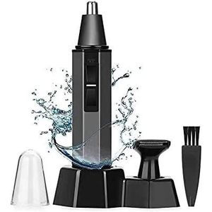 OIFAODAO, Neus- en oorhaartrimmer, draagbare oorprofessionele pijnloze wenkbrauwtrimmer for mannen vrouwen, werkt op batterijen, zwart ，Neushaartrimmer