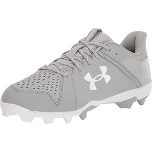 Under Armour Men's Leadoff Low Rubber Molded Cleat Shoe, (101) Baseball Gray/Baseball Gray/White, 8