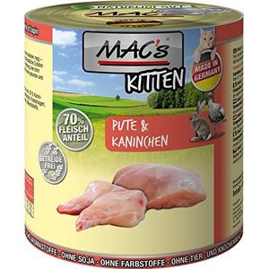 Mac's Kattenvoer graanvrij Kitten Kalkoen & Konijnen, 800g