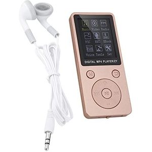Topiky Sport MP4 muziekspeler, draagbare gevoelige MP3-speler met muziek, radio, opname, video, e-book met 1,8 inch scherm, 8 uur stand-by tijd, ingebouwde accu, hoofdtelefoon, ingebouwde kar