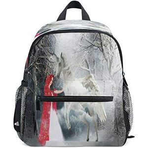 Rode schoonheid paard eenhoorn peuter kleuterschool rugzak boekentas mini schoudertas rugzak schooltas voor pre-K 1-6 jaar reizen jongens meisjes