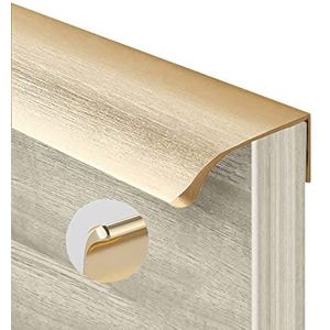 Aluminiumlegering keukengrepen onzichtbare greep gouden meubelgrepen deurgrepen kast laden trekt slaapkamer decoratie, met schroeven (lengte 800 mm)
