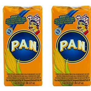 Pamai Pai® Dubbele verpakking: 2 x 1kg geel maïsmeel Harina meel maïs geel voorgekookt ORANGE