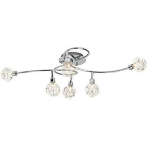 BRILLIANT lamp Joya plafondspot 6flg chroom | 6x QT14, G9, 33W, geschikt voor pinvoetlampen (niet inbegrepen) | Schaal A ++ tot E | Hoofden draaien