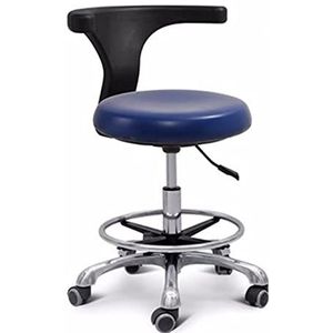 SFKLYU Tandartsassistentstoel, 360 graden draaibaar, PU-lederen zadelkruk, in hoogte verstelbaar