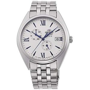 Orient Heren analoog automatisch horloge met roestvrijstalen armband RA-AK0506S10B, zilver-wit, armband