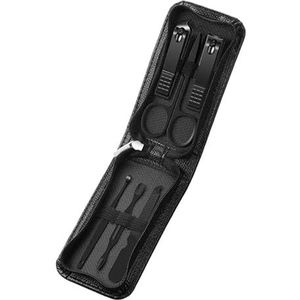 Manicureset, nagelknipperset, Manicure Pedicure Kit Multicolor Pakket van 6(Black)