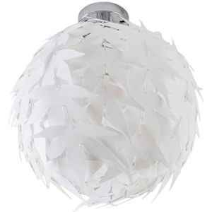 Lindby - plafondlamp - 1licht - metaal, PVC - H: 46 cm - E27 - chroom, wit
