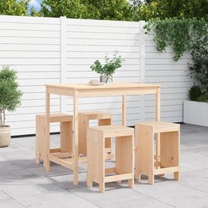 DIGBYS Meubels-sets-5-delige tuinbar set massief hout grenen