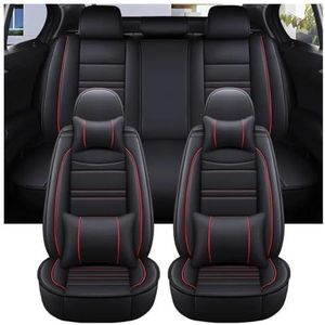 Beschermhoes Autostoel Voor Ford Voor Ranger Aangepaste Stoelhoes Auto-interieur Stoelhoesaccessoires(Luxury black red line)