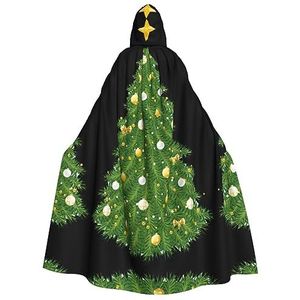 Unisex Halloween mantel volwassen capuchon mantel met capuchon lange heks kostuum cosplay capes kostuum kerstboom