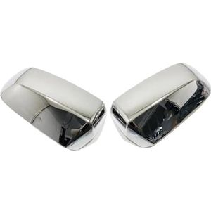 Achteruitkijkspiegelbehuizingen Voor F&ord Voor Ranger T9 2022 2023 2024 Abs Matte Chrome Achteruitkijkspiegels Shell Cover Trim Sticker Auto Styling Accessoires 2 Stuks Achteruitkijkspiegelbehuizing(