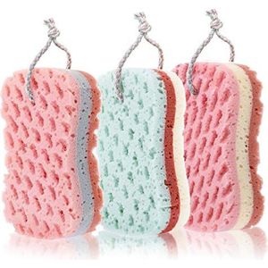 3 stuks badspons douchespons rustgevend lichaamspons voor reiniging peeling