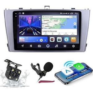Android 14 Autoradio Navi voor T-oyota Avensis (2009-2015) 9 ""QLED-scherm autoradio met draadloze Carplay Android Auto GPS-navigatie met BT5.0 HIFI FM 5G-WiFi SWC RDS MIC,M200s