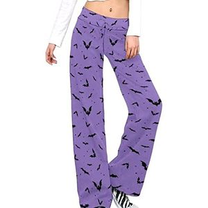 Halloween Zwarte Vleermuizen Yoga Broek Voor Vrouwen Casual Broek Lounge Broek Trainingspak met Trekkoord M