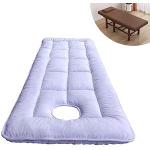 Massagebedmatras Met Gezichtsgat, Zacht, Ademend Schoonheidsmassagematras, Hoeslaken For SPA-massagetafel, Matrasbeschermers For SPA-hotel, Schoonheidssalon, Massagebed(White,S 70x190cm)