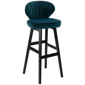 Barkrukken Bistrokruk Barstoelen Houten Ronde Barkruk Stoel Houten Kruk Fluweel Gestoffeerd Voor Bar Keuken Thuis Barkruk Keukenstoelen(C)