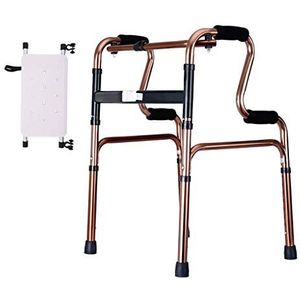 KRXSOBNV, Walker Stand Upright Walkers for senioren, ouderen met stoel en wielen, verstelbare loophulpmiddelen, opvouwbare lichtgewicht wandelaars interessant ，Looprek