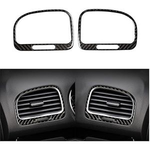 Autostyling interieur Voor VW Voor Golf 6 MK6 Koolstofvezel Middenbedieningspaneel Ontluchter Versnellingspook Frame Koplampschakelaar Asbak Box Cover Innerlijk (Kleur : Side air Vent)