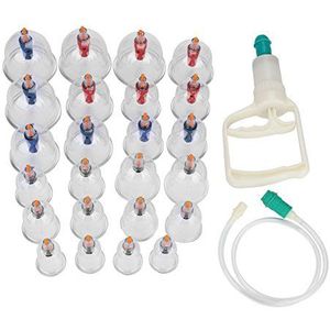 Vacuum Cupping Massage 24 Cups Suction Spa Massager China Traditional for Body Back Neck Muscles for Relief Pain Toning Beauty Care