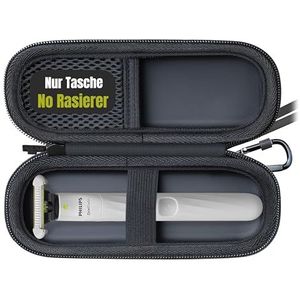 Woollo - PU Etui - Draagbare Harde Reisetui - Compatibel met Philips OneBlade Intimate QP1924/30