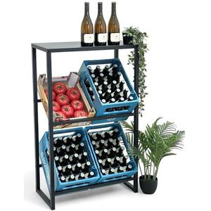DanDiBo Wijnrek hout staand wijnvat 0370 vat 80 cm flessenrek flessenhouder flessenhouder natuur bar wijnbar