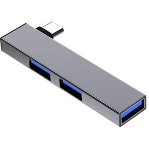 Nucelit Multiport USB C Adapter 4 Havendongle met Snelle Snelheid 2 USB2.0 1 USB3.0 voor PC-Laptop