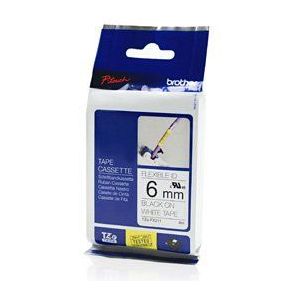 Brother TZE-FX211 labelprinter-tape Zwart op wit