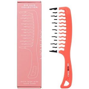 KISMETICS Brede Tand Kam Douchekam voor Nat of Droog Haar Ontklitter Kam Met Haak Geschikt voor Mannen & Vrouwen Alle Haartype