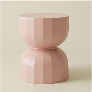 Sofa Side Table，Living Room Tables，Round Coffee Table，compact size, easy to move, multiple colors available, free to match, suitable for any scene(Pink)