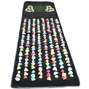Yosoo 1.7m x0.35m Gekleurde Reflexologie Walk Stone Foot Massage Been Massager Mat Gezondheidszorg