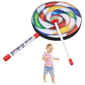 Lollipop handtrommel - Lollipop Drumspeeltje,Interactief kinderspeelgoed, duurzame kindertrommel voor jongens, kinderen, meisjes vanaf 3 jaar Bbauer