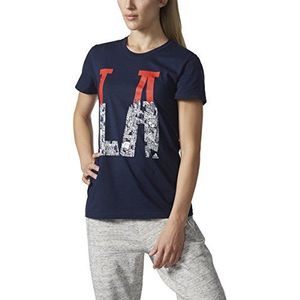 adidas Women's City Graphic Tee, Collegiate Navy/White/LA, Medium