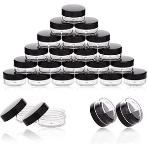 50 kleine lege potjes voor make-upmonsters van BPA-vrij kunststof, 3 g