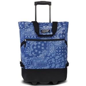 Punta Wheel Print Boodschappentrolley Winkelwagen Shooping Trolley 10008, Kleur: Denim/Wit