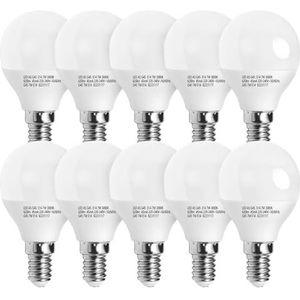 Aigostar E14 G45 Ledlampen, 7W Schroeflamp, Warm Wit 3000K, 620lm, AC 220-240V, Geschikt Voor Binnenverlichting Zoals Kroonluchters, Hanglampen, Wandlamp, Bureaulamp, Niet Dimbaar, Set van 10