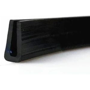 Zwart rubberen U-vormige randafdichtingsstrips Tochtstrip Anti-botsingsbeschermend metalen paneel Glazen rand met klemgroef-plat-5x9x11mm-1 meter