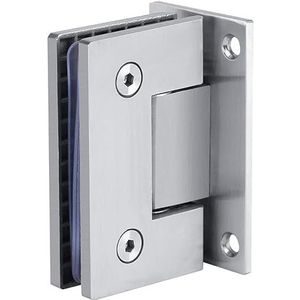 LuminaCreek RVS douchedeurscharnier met 8-10 mm beugel, frameloos, wandgemonteerd douchedeurscharnier